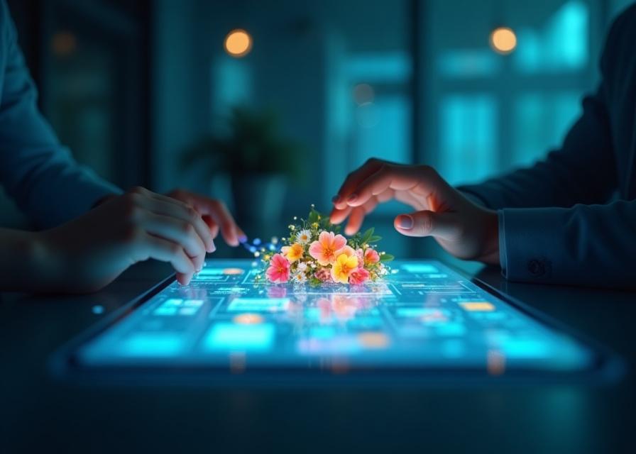 Digital blomsterdesign teknologi